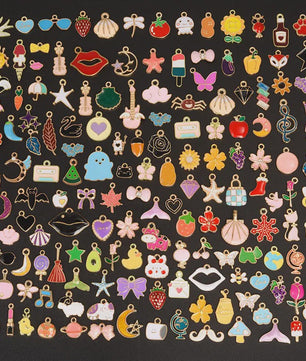 Grote Mix Bedeltjes (30/60/100 stuks) - Enamel & Drip Oil - Voor Sieraden Maken