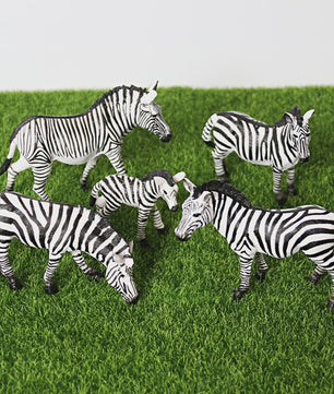 Realistische Wilde Dieren Figuren Set: Okapi, Giraf, Gnu & Zebra - Educatief Speelgoed voor Kinderen