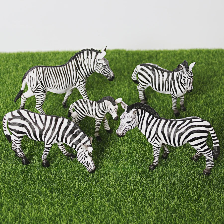 Realistische Wilde Dieren Figuren Set: Okapi, Giraf, Gnu & Zebra - Educatief Speelgoed voor Kinderen