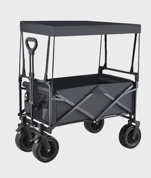 Opvouwbare Kampeerkar met Verstelbare Handgreep - 150L Grote Capaciteit, All-Terrain Wielen voor Strand, Tuin & Buiten
