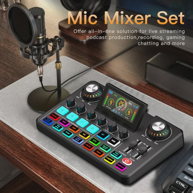 NXG Professionele 4-Kanaals Audio Mixer Soundcard met DSP & OTG - Live Streaming & Voice Changer