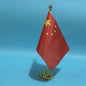 Chinese Vlag Bureau 14x21cm - Polyester Tafelvlag met Standaard