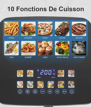 KotiCidsin Airfryer 11L - 2000W met Touchscreen en Zichtvenster