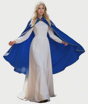 Unisex Middeleeuwse Fluwelen Cape met Opstaande Kraag - Renaissance Kostuum voor Feest, Cosplay & Podium