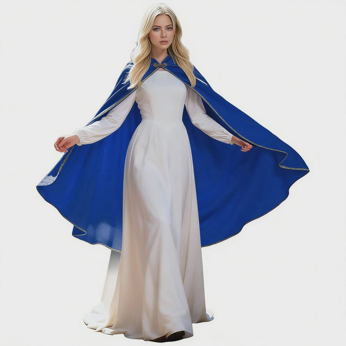 Unisex Middeleeuwse Fluwelen Cape met Opstaande Kraag - Renaissance Kostuum voor Feest, Cosplay & Podium