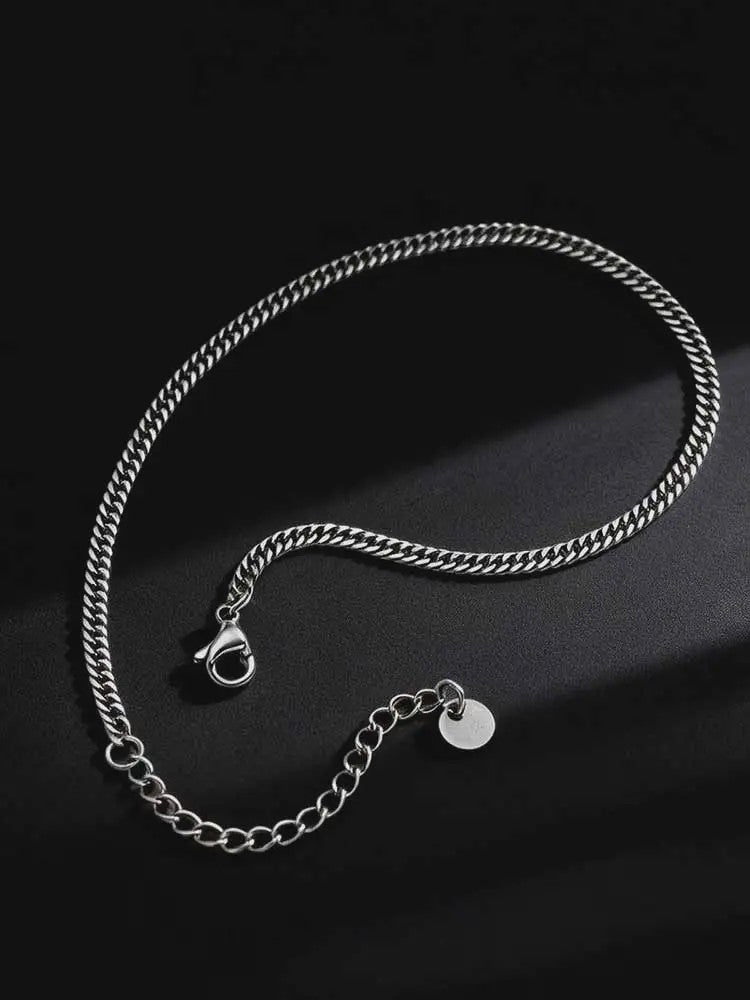 3mm Miami Cuban Ketting Enkelbandje voor Dames | Roestvrij Staal Stapelbaar