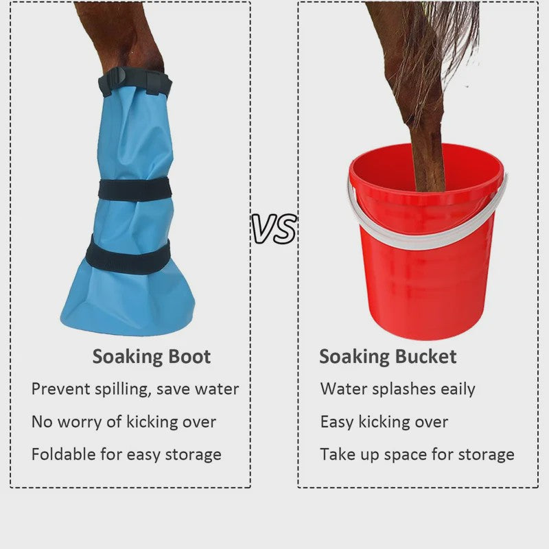 Paardenhoef Soak Boot - Gemakkelijk Gebruik voor Hoefverzorging & Behandeling