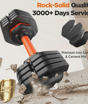 Verstelbare Dumbbell Set (2x 25LB) - Snel Wisselen voor Thuisgym