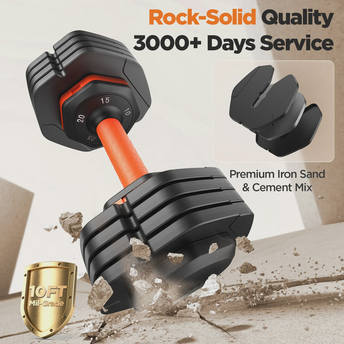 Verstelbare Dumbbell Set (2x 25LB) - Snel Wisselen voor Thuisgym