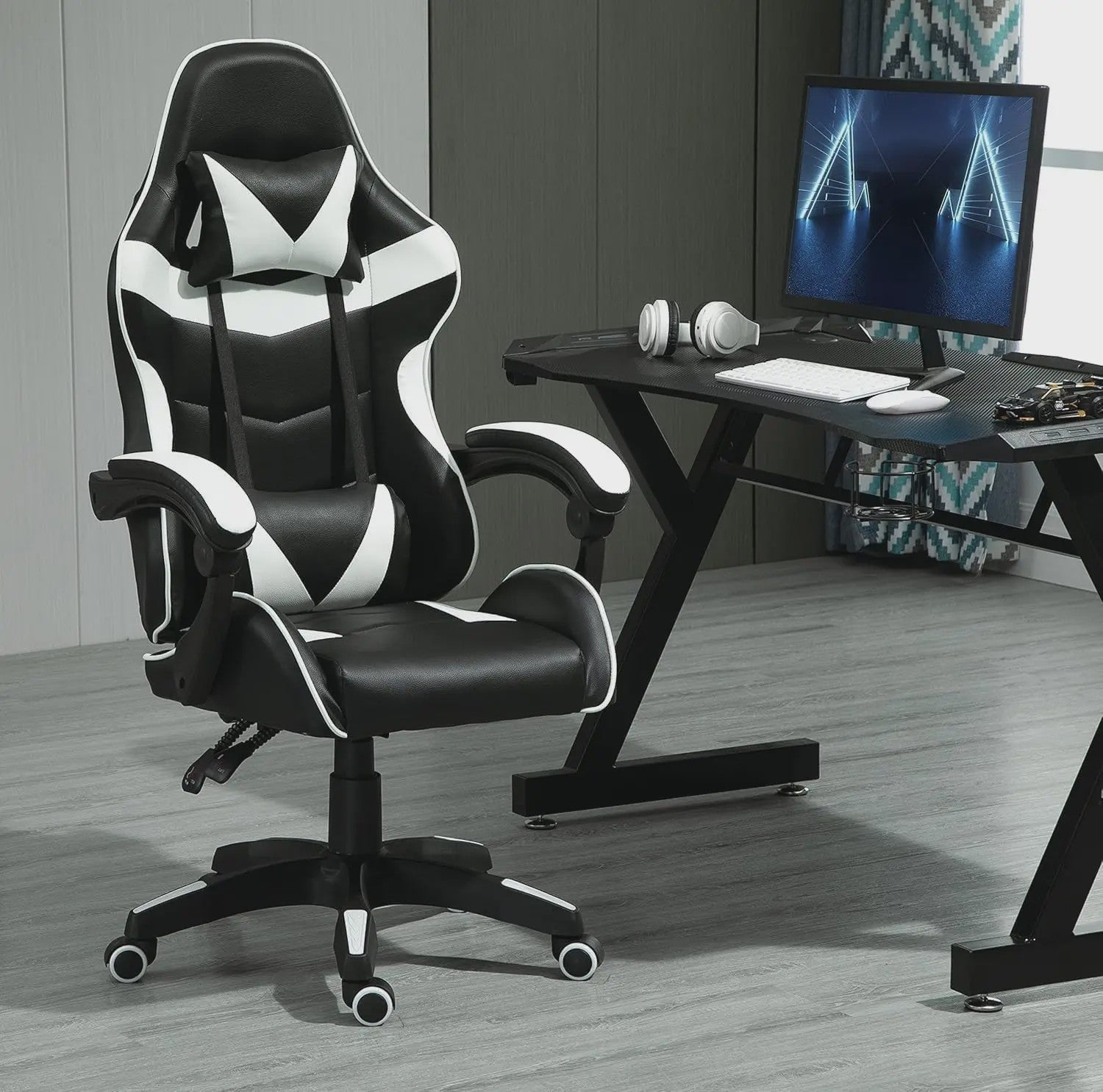 Ergonomische Gaming Stoel met Kantelfunctie - Kunstleer - Bureau & Home Office