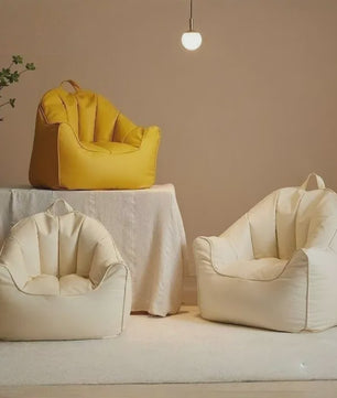 Kinder Pompoen Fauteuil Zitzak - Wasbare Hoes, Krasbestendig & Comfortabel