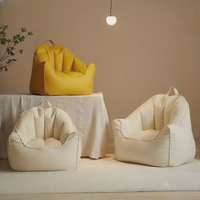 Kinder Pompoen Fauteuil Zitzak - Wasbare Hoes, Krasbestendig & Comfortabel