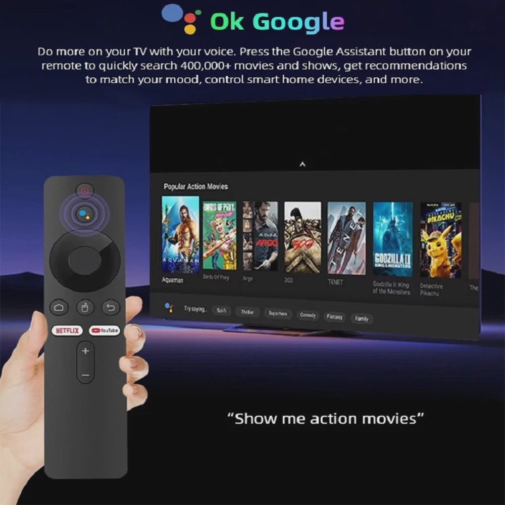 Android TV Box Q10: 8K Ultra HD Media Player met Dual Band WiFi & Google Voice Assistant