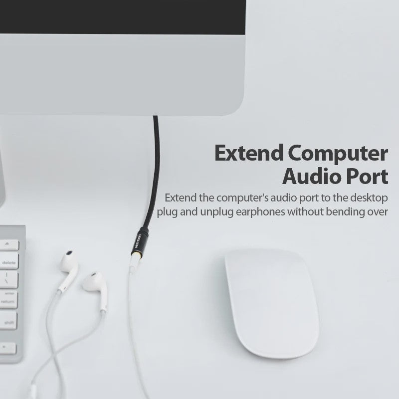 Vention 3.5mm AUX Verlengsnoer - Stereo Audio Kabel voor Auto, Laptop, PC, TV