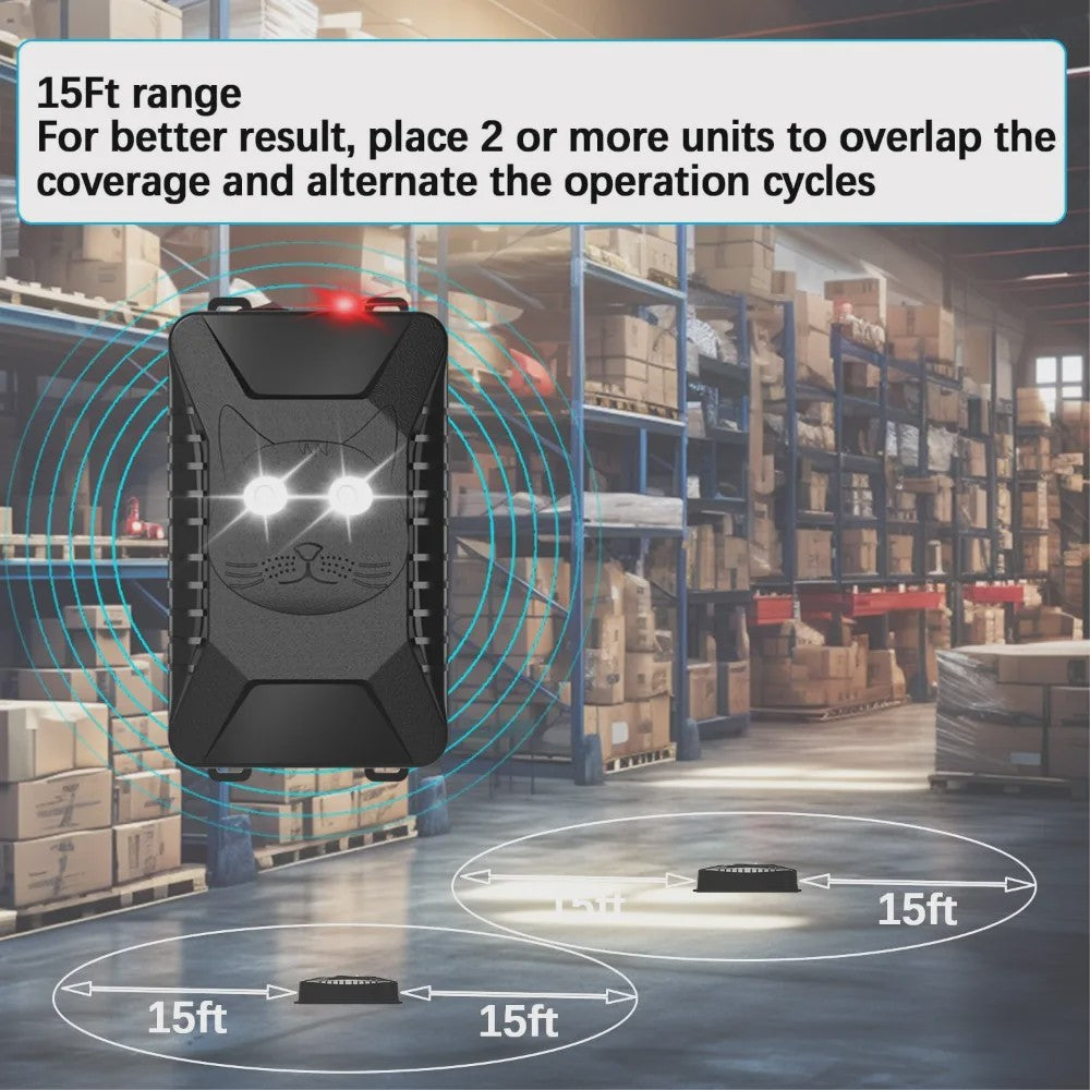 Ultrasone Ongedierteverjager voor Auto, Garage & Huis - Met Lichtflitsen