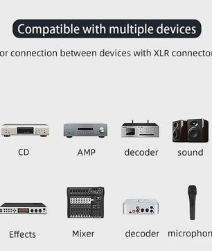 Hifi XLR Kabel Male naar Female - Pure Koper Audio Signaalkabel voor Microfoon & Mixer