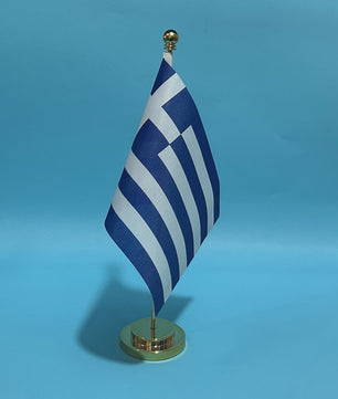 Griekse Vlag Bureau - 14x21cm Polyester Tafelvlag