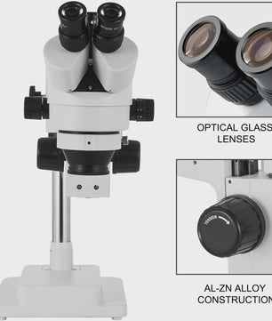 Trinocular Stereo Microscoop 3.5X-90X met Camera Aansluiting en Verstelbare Arm