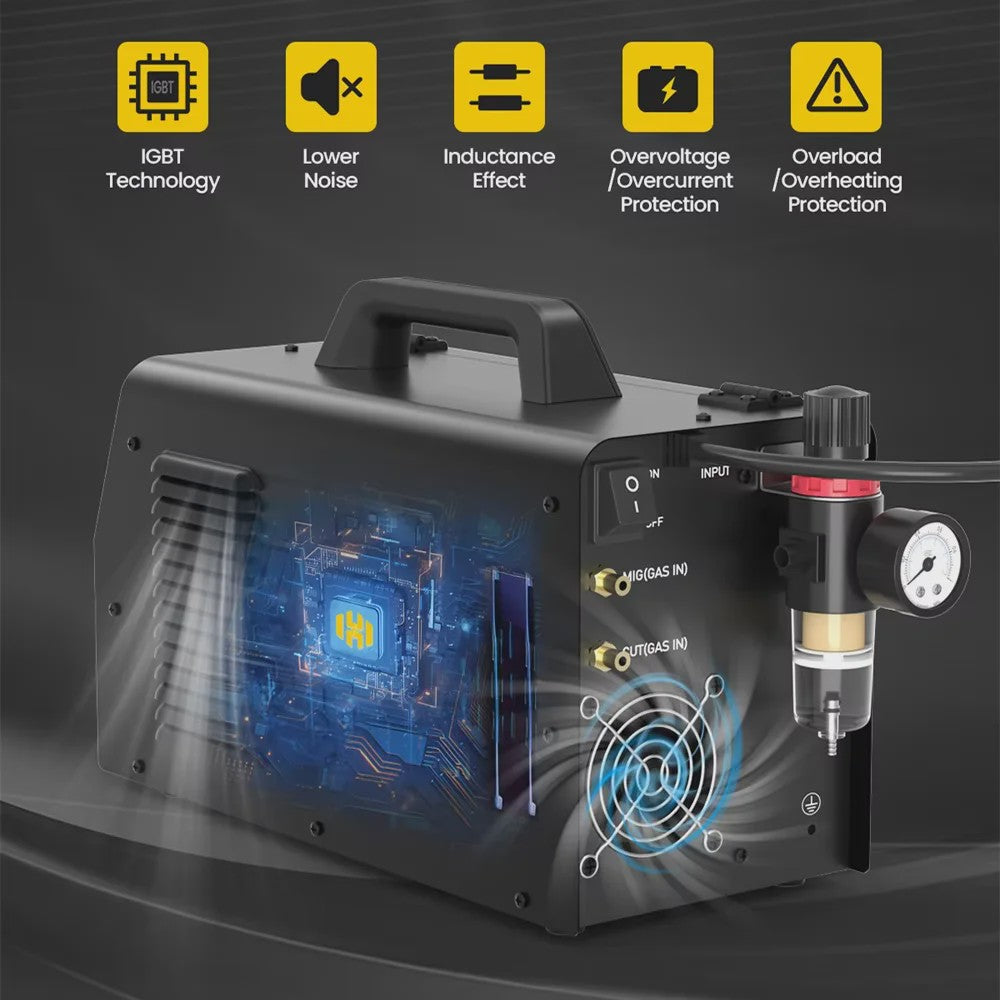 HZXVOGEN HVM270 6-in-1 Multi-Proces Lasmachine (MIG/TIG/MMA/CUT/SPOT) 220V Inverter