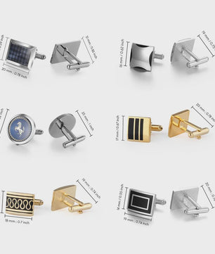 Luxe Heren Manchetknopen Set - Stijlvolle Accessoires voor Feestelijke Gelegenheden