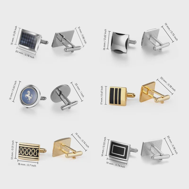 Luxe Heren Manchetknopen Set - Stijlvolle Accessoires voor Feestelijke Gelegenheden