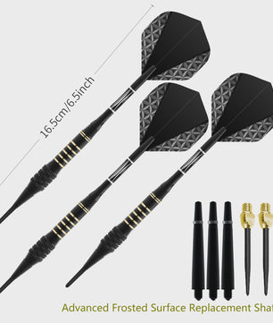 TRALOW Professionele Dartset: Wisselbare Stalen & Zachte Tips voor Ultieme Flexibiliteit