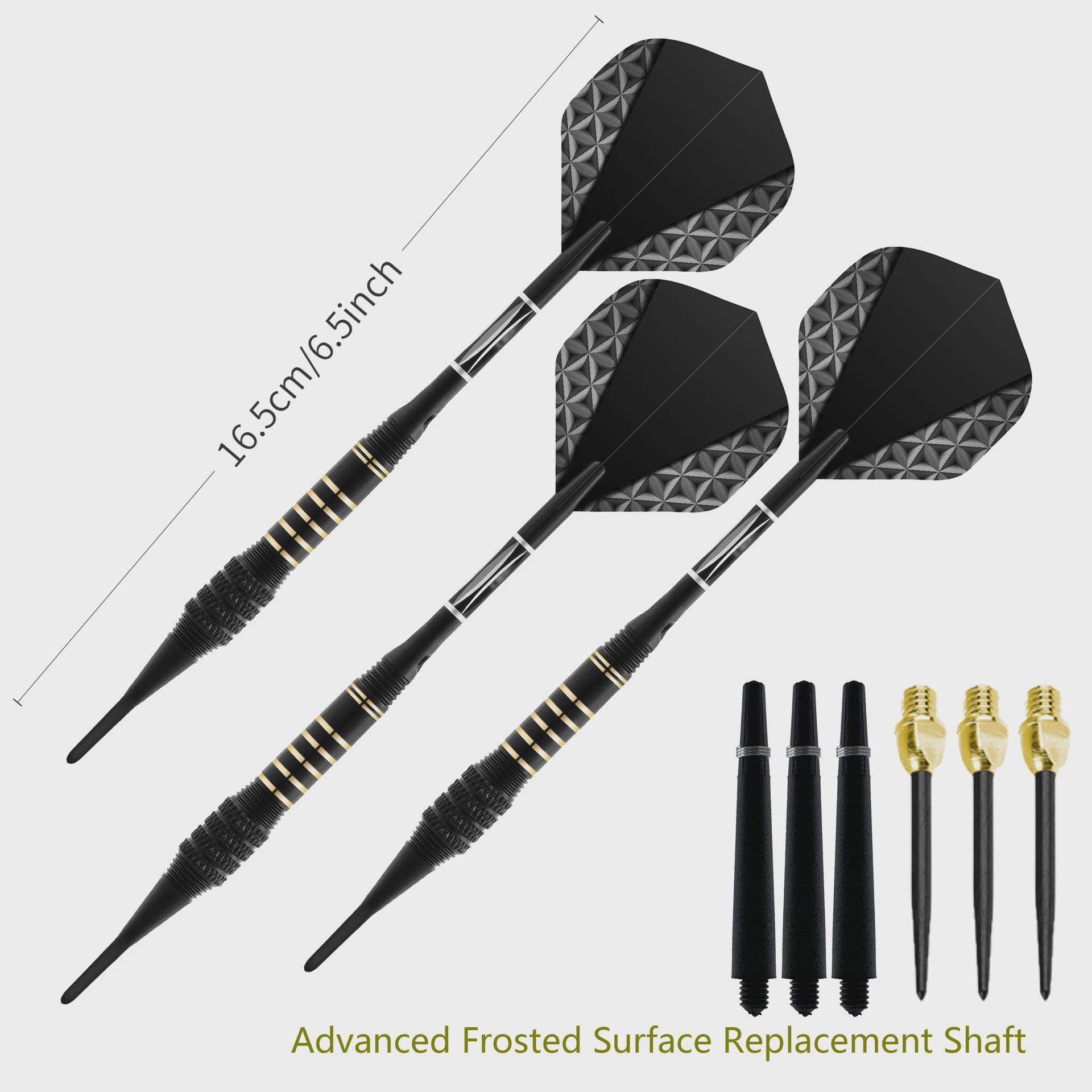 TRALOW Professionele Dartset: Wisselbare Stalen & Zachte Tips voor Ultieme Flexibiliteit