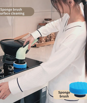 Elektrische Schoonmaakborstel 9-in-1: Krachtige Spin Scrubber voor Huis en Keuken