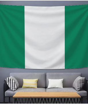 Nigeria Vlag Wanddecoratie - Makkelijk Ophangen, Lichtgewicht & Kleurrijk