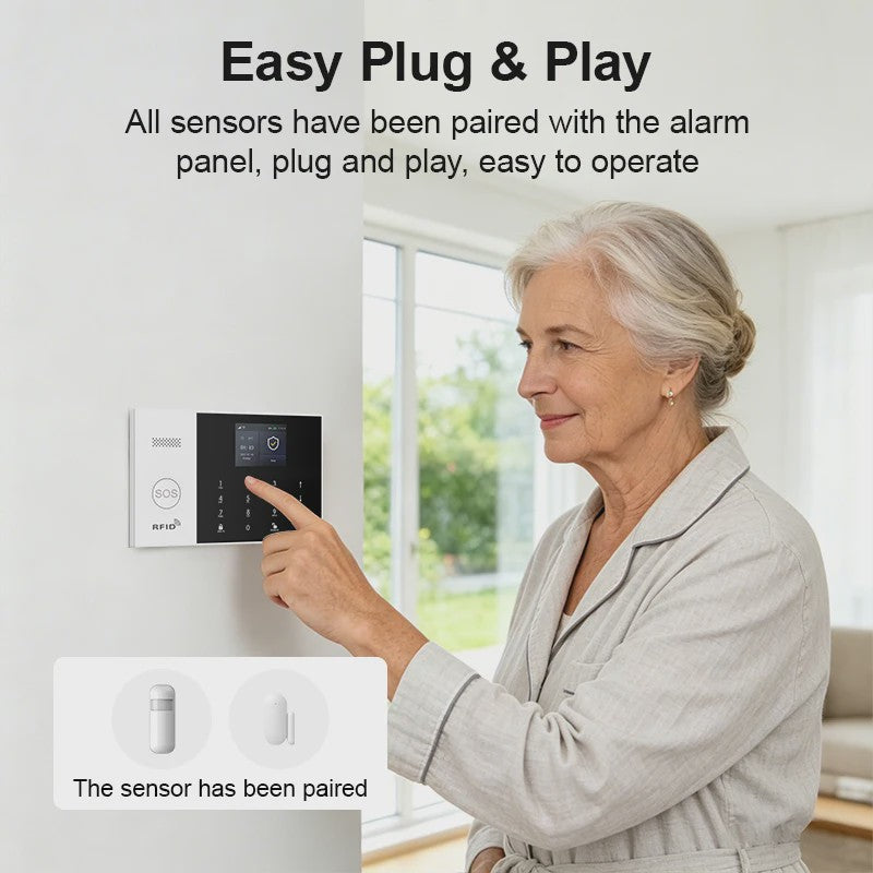Slimme Alarmset met WiFi, GSM & Tuya Compatibiliteit - Inclusief Deursensor