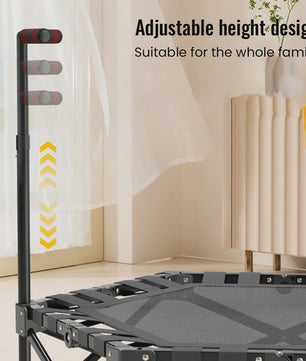 Opvouwbare Fitness Trampoline Mini Rebounder met Verstelbare Handgreep - Indoor/Outdoor
