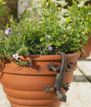 Decoratieve Hangende Gecko Figuur voor Plantenbakken - Tuin en Terras Decoratie