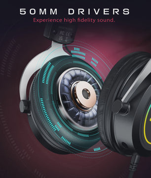 FIFINE AMPLIGAME H3 Gaming Headset met Stereo Geluid, Afneembare Microfoon en RGB