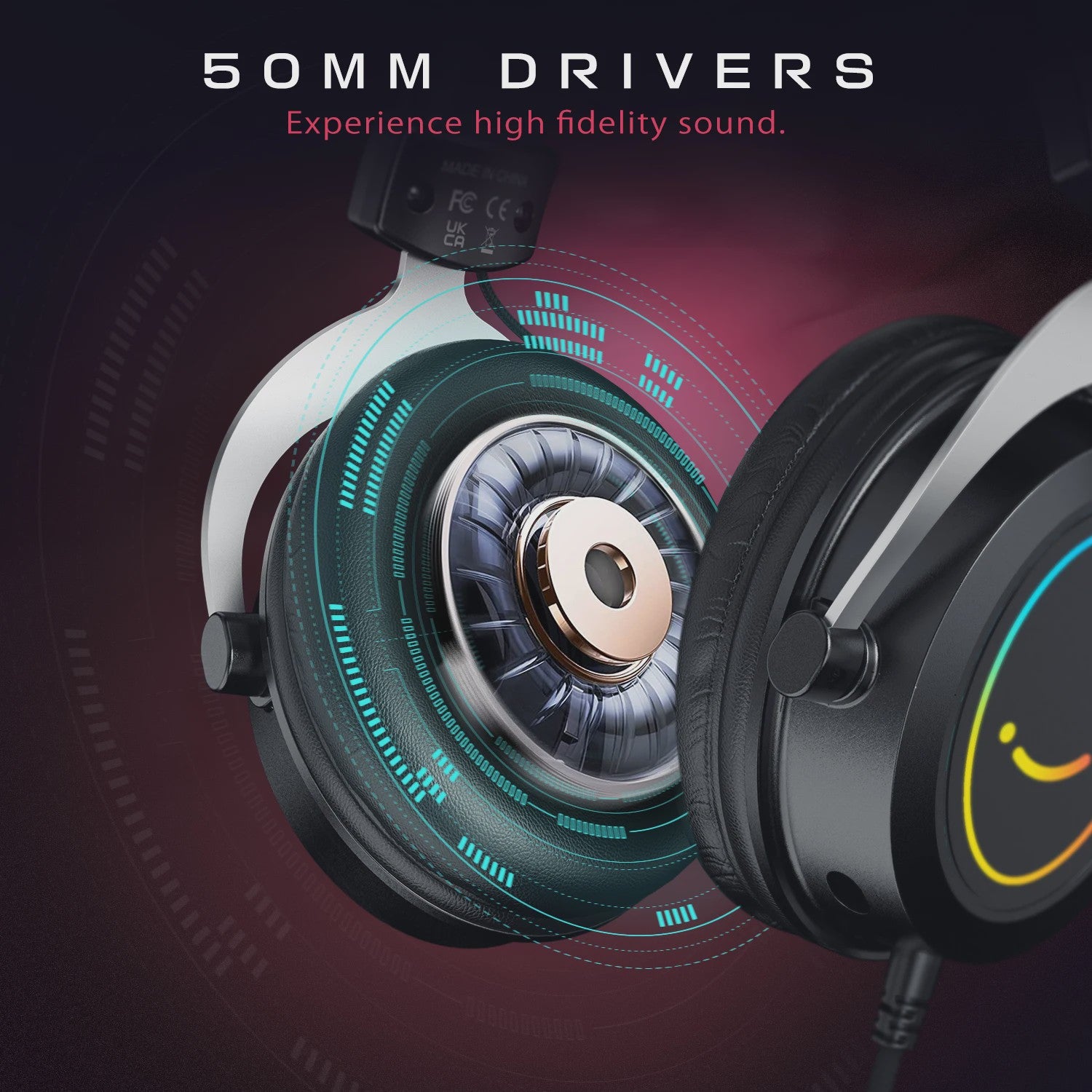 FIFINE AMPLIGAME H3 Gaming Headset met Stereo Geluid, Afneembare Microfoon en RGB