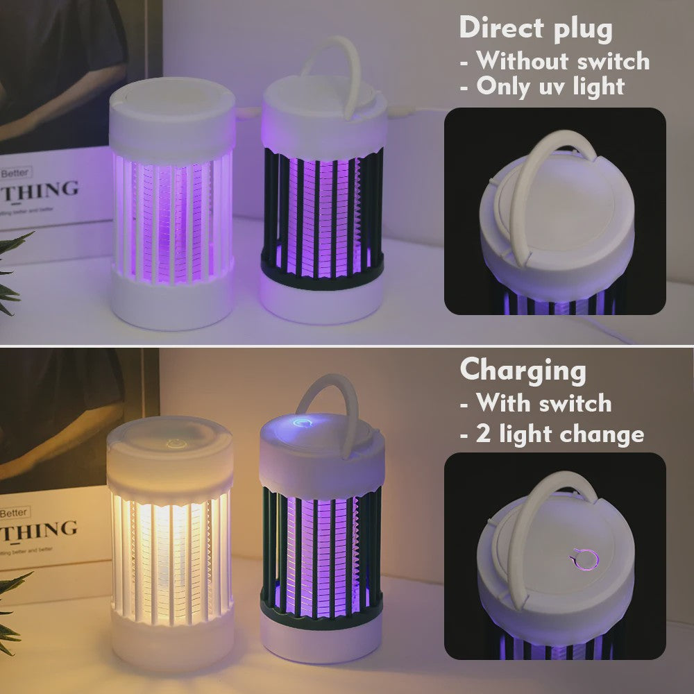 Elektrische Muggenlamp UV Insectendoder - USB Oplaadbaar & Draagbaar