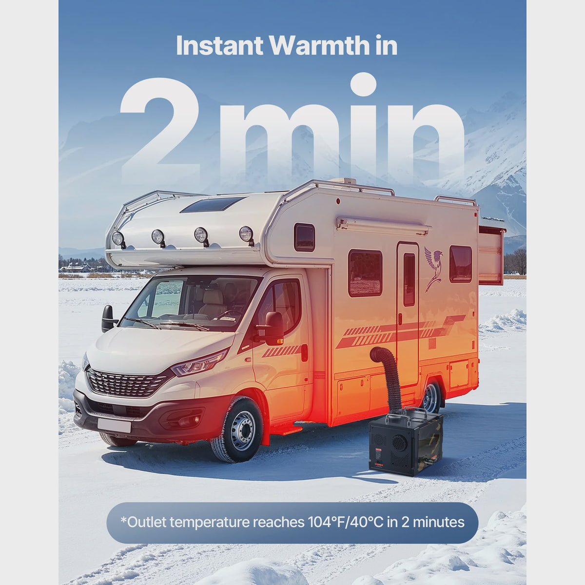 Krachtige 8KW Diesel Luchtverwarmer met Bluetooth App Controle - 12/24V