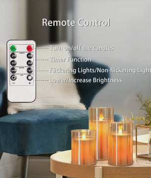 Set LED Kaarsen met Afstandsbediening en Timer - Sfeervol voor Kerst & Bruiloft