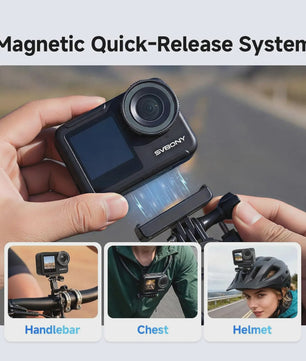 SVBONY SVGo3 4K 60FPS Actiecamera - Waterdicht tot 12m, 128GB Opslag, EIS, 2 Accu's