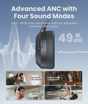 Edifier W820NB Plus Over Ear Koptelefoon: 88u Batterij, ANC, Hi-Res Audio & Bluetooth