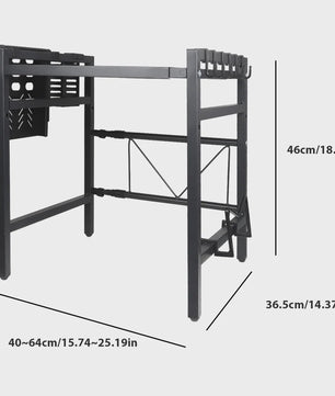 Verstelbare Magnetron Ovenrek - Keuken Organizer met Haken