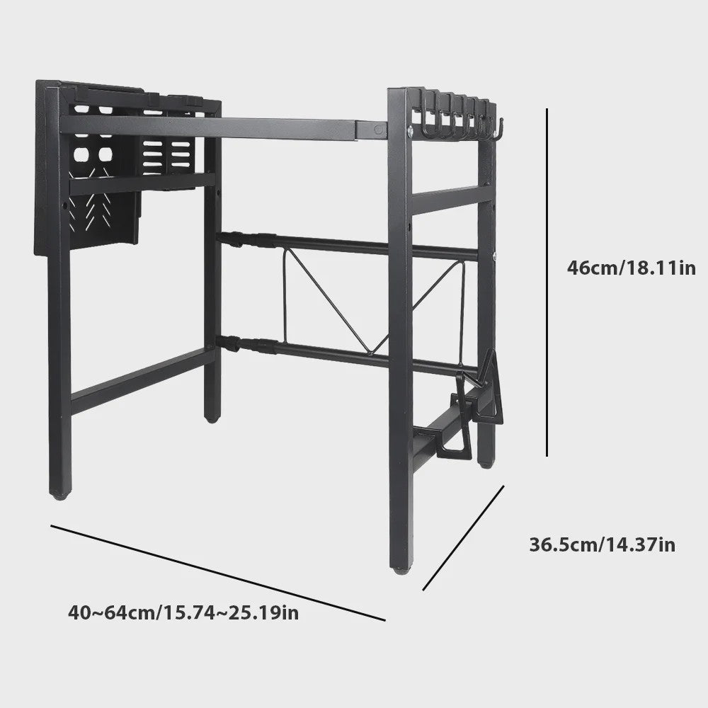 Verstelbare Magnetron Ovenrek - Keuken Organizer met Haken