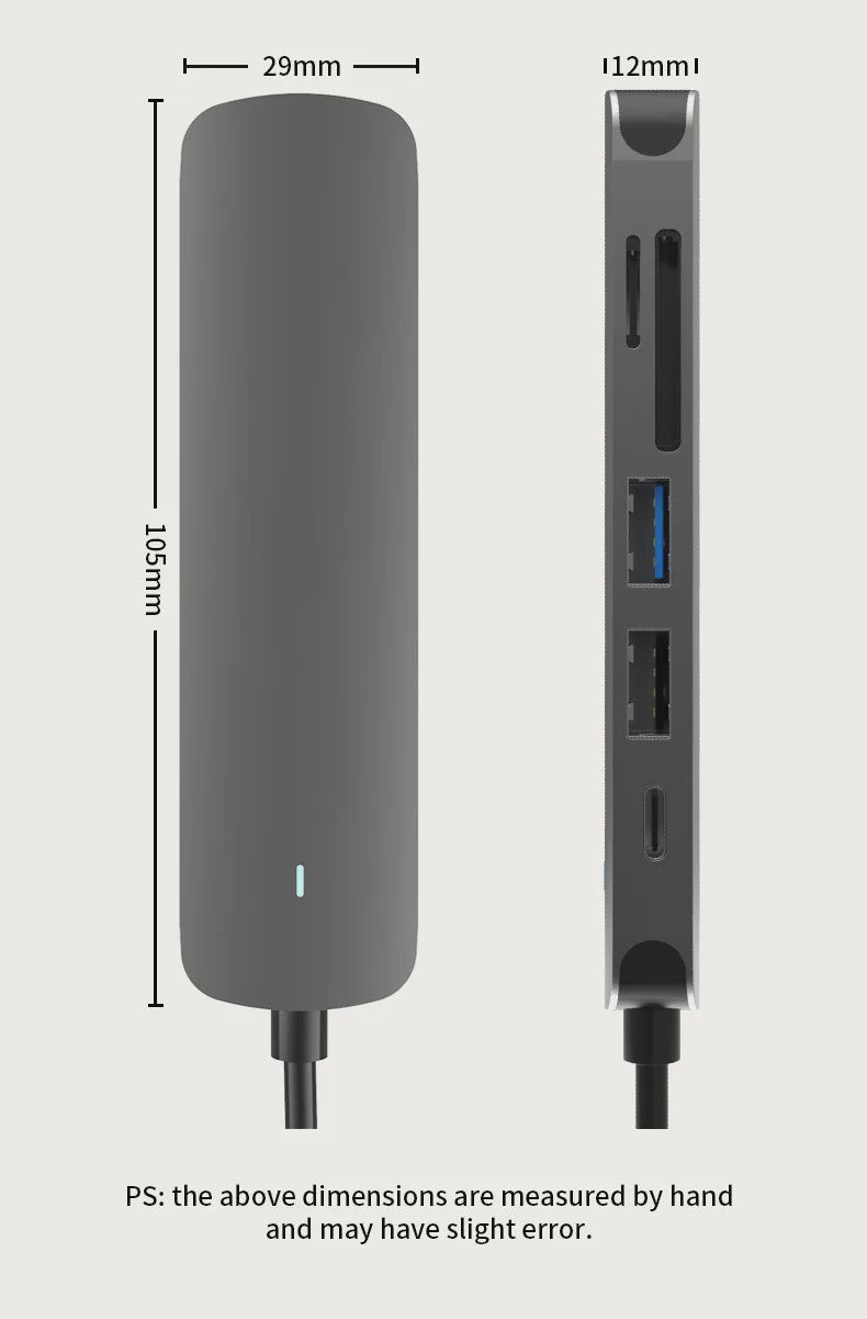 USB-C Hub met HDMI, PD 3.0, USB 3.0 - Docking Station voor MacBook & iPad