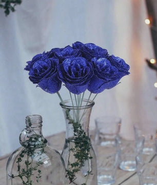 Glitter Rozen Boeket - Kunstbloemen voor Kerst, Valentijnsdag & Decoratie