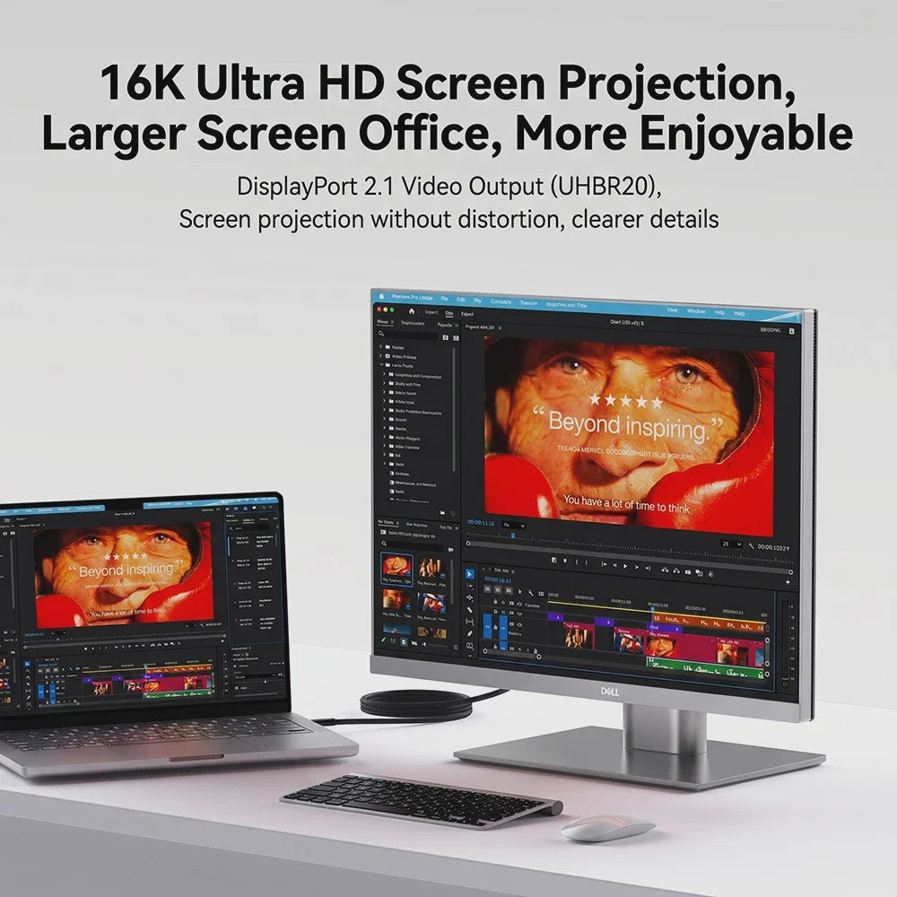 Thunderbolt 5 Kabel: 120Gbps, 240W Snelladen, 16K Video & USB4 Compatibel voor MacBook