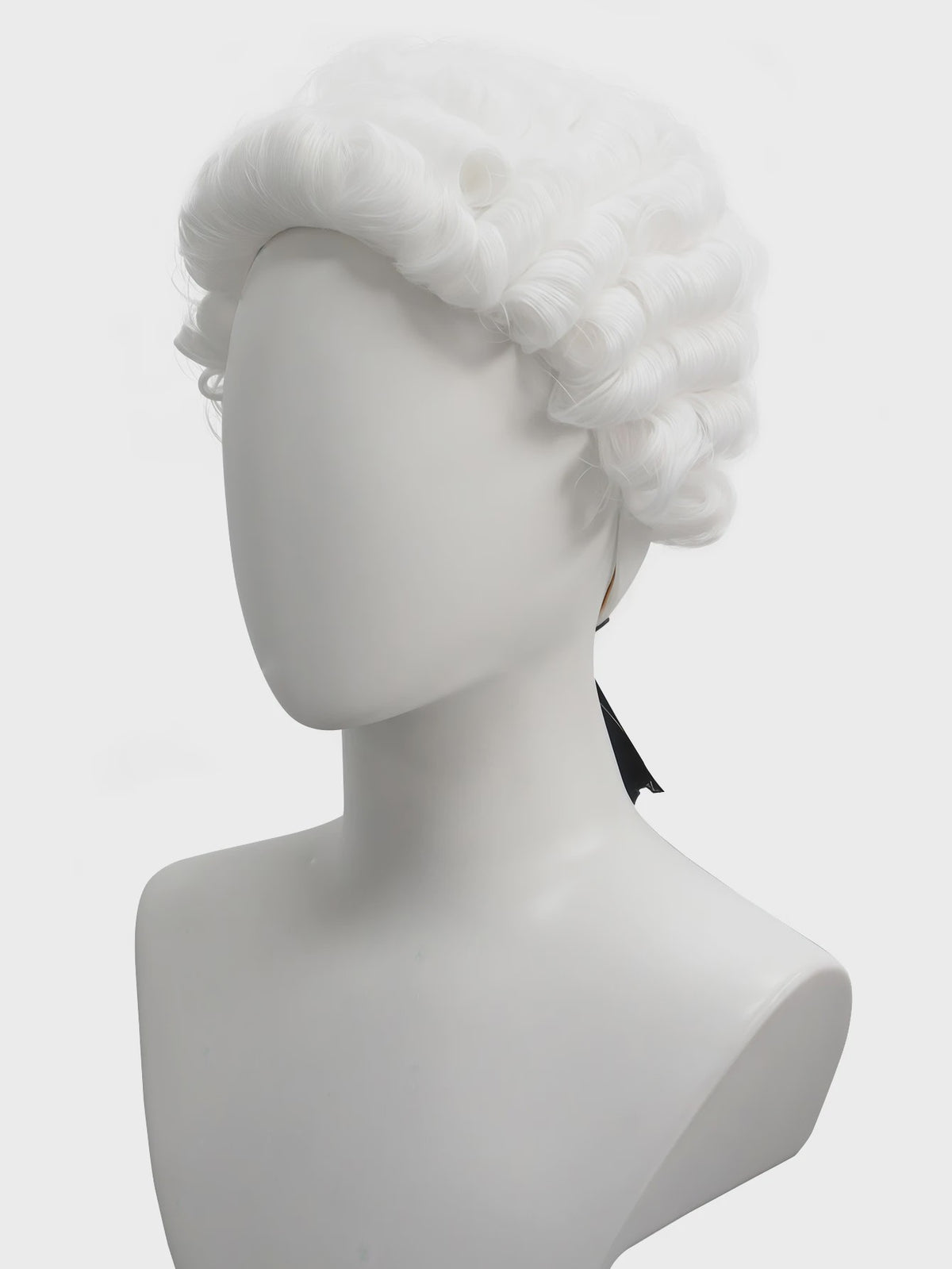 Witte Barok Pruik - Stijlvolle Krullen voor Jurist, Kostuum & Cosplay