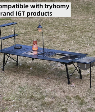 Tryhomy Outdoor Camping IGT Tafel - 6 Unit Aluminium Opvouwbaar BBQ & Picnic Bureau
