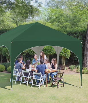 WOLTU Partytent 3x6m Groen - Waterdicht, UV-bestendig met 6 Zijwanden & Verstelbare Hoogte