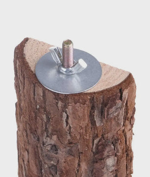 Natuurlijke Houten Vogelkooi Zitstok & Speelplatform voor Parkieten, Papegaaien en Knaagdieren