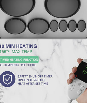 Hot Stone Massage Set met Verwarmer - Verstelbare Temperatuur & Timer - Draagbaar