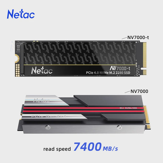Netac NV7000-t NVMe SSD 2TB PCIe 4.0 M.2 2280 - 7400MB/s Leessnelheid